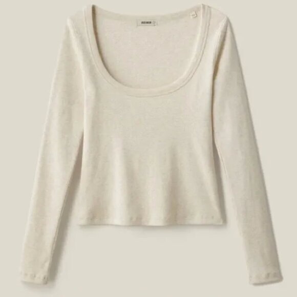 Buck Mason Surplus Scoopneck Ribbed Long Sleeve Top - Picture 3 of 7